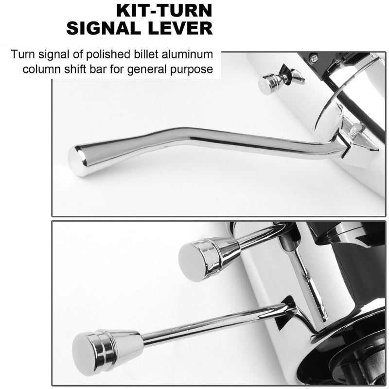 BST BSSP for 1967-1994 GM Column Shifter Lever Turn Signal Hazard Boots Tilt Kit Polished Aluminum Compatible with Chevrolet Chevy Buick Pontiac Cadillac Buick Oldsmobile - Image 2